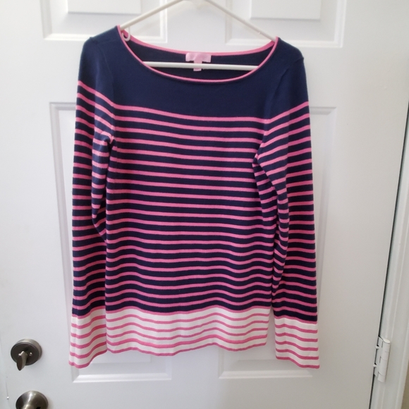 SOLD! Lilly Pulitzer Maria boatneck sweater large - Picture 2 of 5